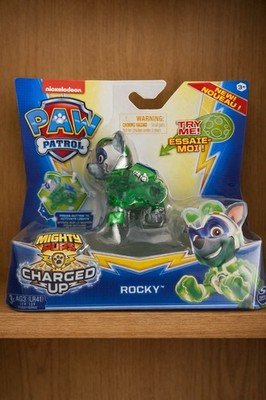 Nickelodeon Paw Patrol Mighty Pups Charged Up Rocky New