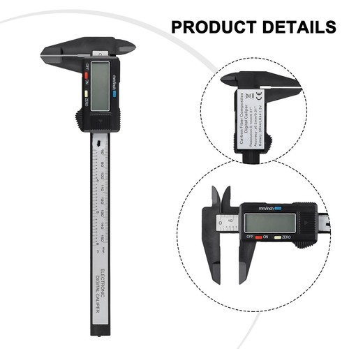 6 Digital Vernier Caliper 150mm Stainless Steel Micrometer Electronic 1x - Picture 9 of 24