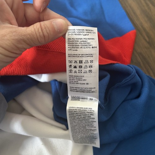 NWT J. Lindeberg Big Bridge Knitted Dress Ladies Large Red White Blue Side Slits - Picture 8 of 10
