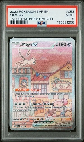 2023 POKEMON SVP EN-SV PROMO 151 ULTRA-PREM COLL #053 MEW EX PSA 9 MINT