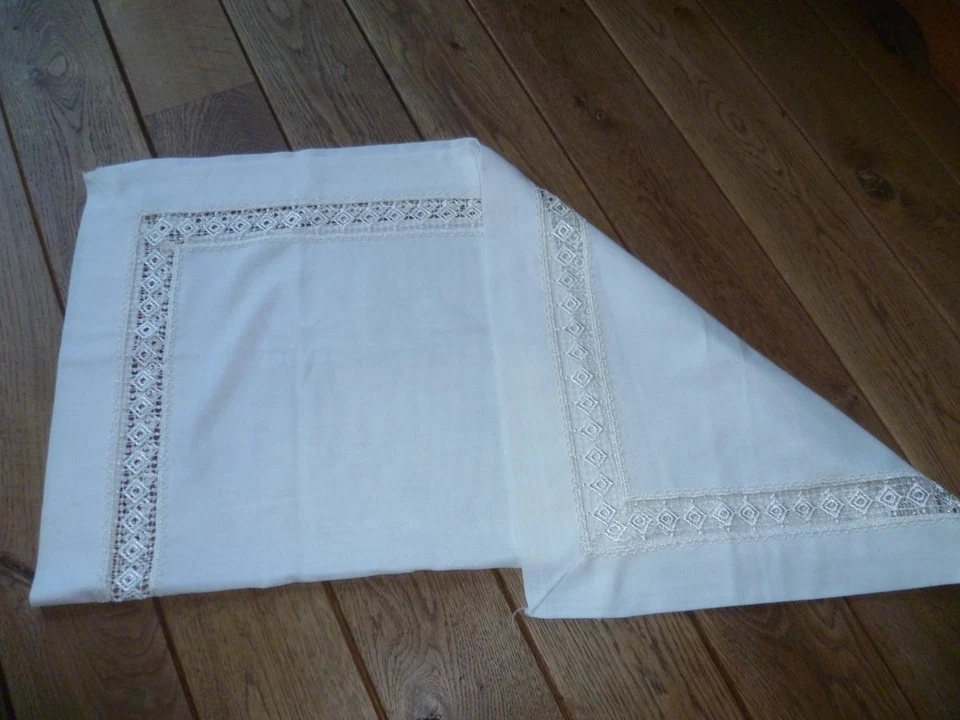 beige Tischdecke, Stofftischdecke, 90 x 90 cm