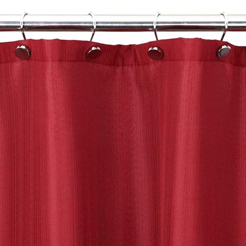 Chrome Shower Curtain Hooks Rings: Silver Round Button Design Heavy Sliver - Picture 7 of 7