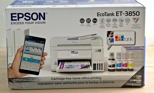 Epson EcoTank ET-3850 Color Inkjet All-In-One Printer EZ 2 Convert 2 Sublimation