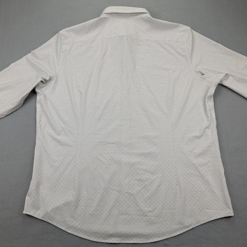 Mizzen+Main Leeward Shirt Mens XXL White Geometric Print Stretch Button Down - Picture 10 of 11