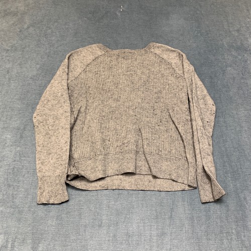 J.Crew Pullover Damen mittelgrau Raglanärmel Waffelstrick Winter Lagenlook - Bild 11 von 15