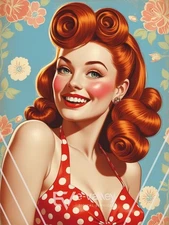 Digital Product HD IMAGE For Print PINUP GIRL Retro VINTAGE Poster PHOTO Picture