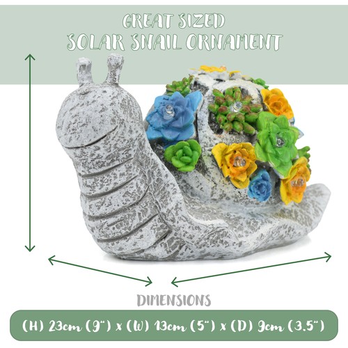 SOLAR GARDEN STATUE ORNAMENT ANIMAL RESIN GARDEN DECOR PATIO BALCONY OUTDOOR - Picture 9 of 43