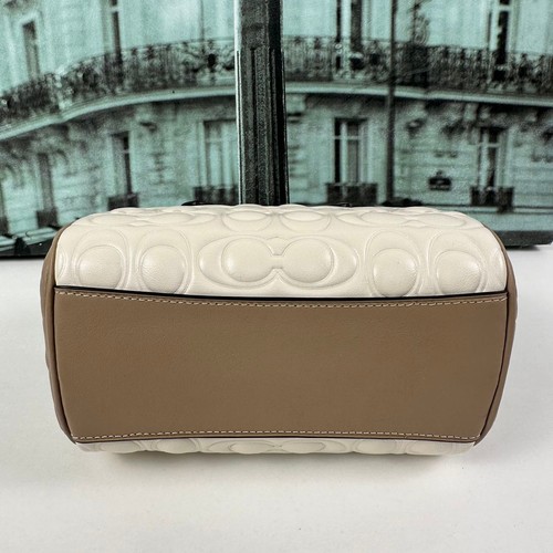 Coach CY744 Mini Rowan Crossbody Bag In Blocked Signature Leather IN CHALK - Bild 5 von 9