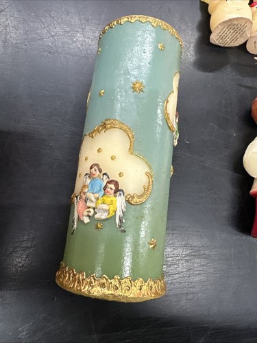 7 Vintage gewachste Wirtshaus Weihnachtskerzen Weihnachtsmann Schneemann/ Chorknaben/ Kerze - Bild 4 von 15