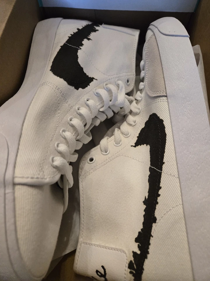 Nike SB Blazer Court Mid PRM White/Black Men's Sneakers - Image 4 of 4