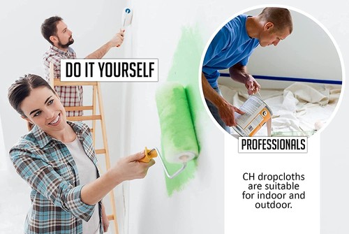 Canvas Drop Cloth for Painting (Size 4 x 12 Feet - Pack of 2) - Pure Cotton P... - Picture 6 of 8