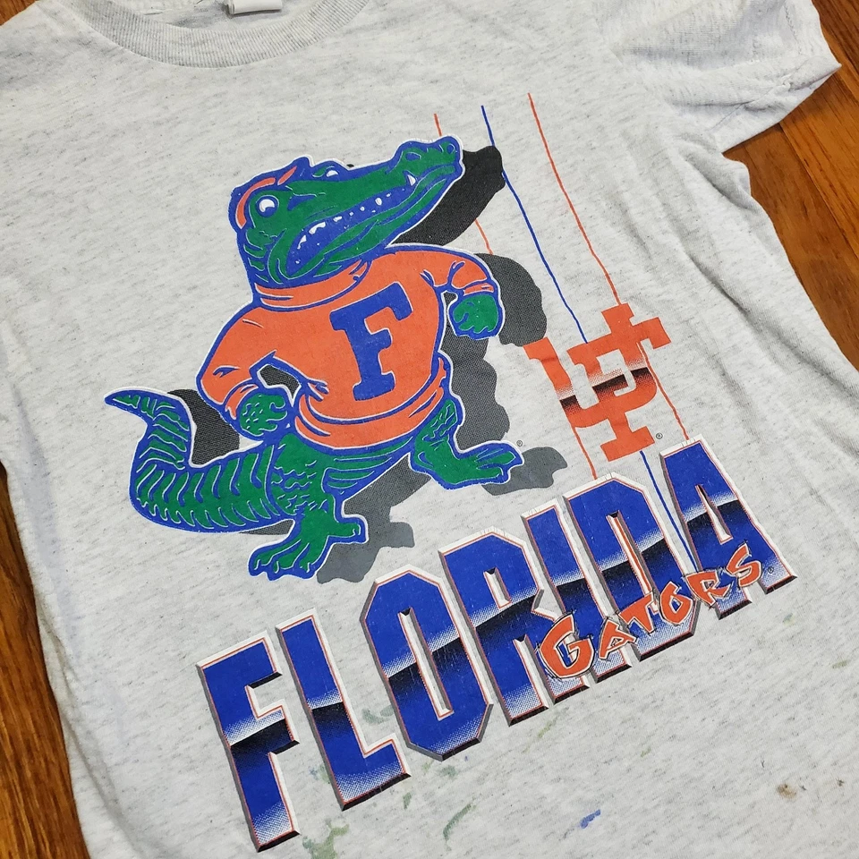 Vintage Florida Gators Shirt Kids 8 Gray NCAA College Basketball Football 90s - Image 2 of 4