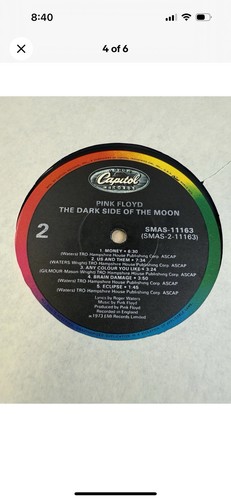 Pink Floyd Dark Side of the Moon Capitol US LP COMPLETE VG+ INSERTS EX TO NM - Picture 4 of 6