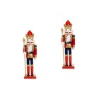 2 Pieces Nutcracker Figure Table Decorations Desktop Wood Nutcrackers