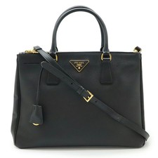Prada Saffiano Lux 2Way Bag Women Black One Size