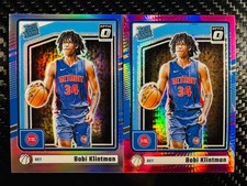Bobi Klintman Lot(2) 2024-25 Donruss Optic Rated Rookies Holo/Hyper Pink RC #289