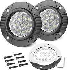 5 Inch Flush Mount round off Road Lights 2PCS 90W round LED Lights Flood Driving