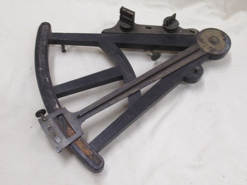 Antique 19th Century Ebony and Brass Sailors Octant