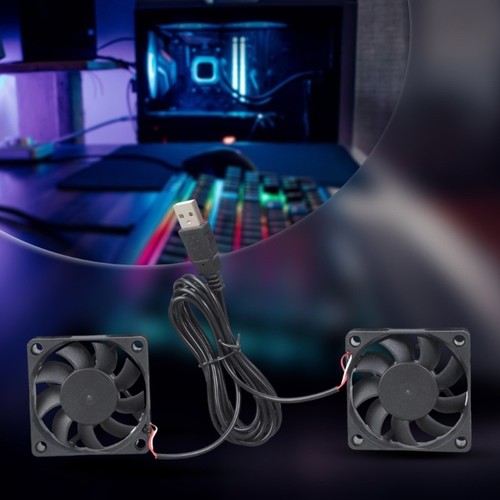 Router Cooling Fan PC Cooling TV Box Wireless Quiet 5V USB Power 60mm Fan - Photo 3/8