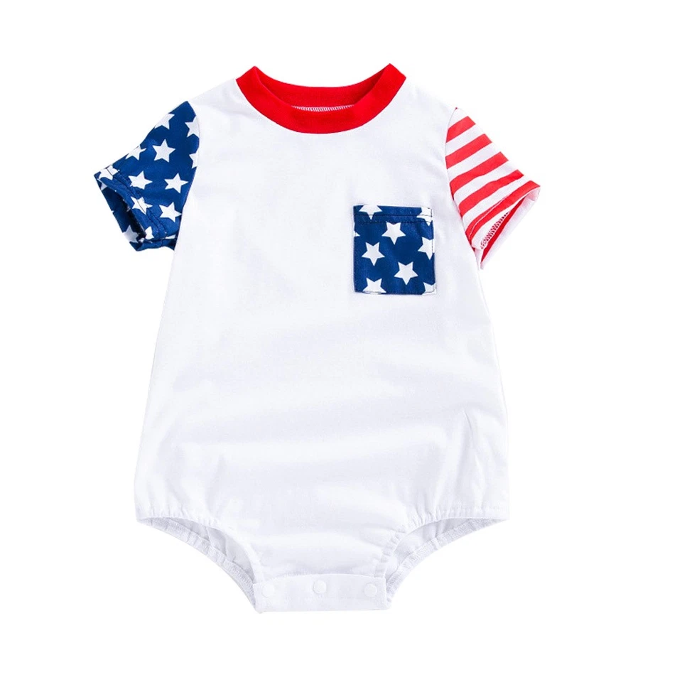  Baby Polyester Raiping tenue bébé Baby à manches à manches coupées - Photo 4/4