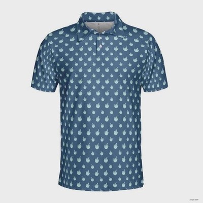 Funny Cute Middle Finger Doodle Golf Polo Shirts for Men Unique Gift S-5XL