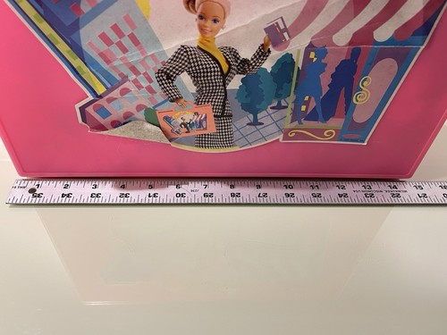 Vintage 1992 rosa Barbie Puppenkleidung Koffer Tragetasche Aktentasche mit Accy Mattel - Bild 13 von 15