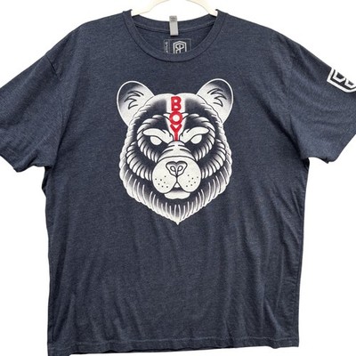 Born Primitive Shirt Mens XL Navy Blue Bear Boy Graphic Tee Long Live