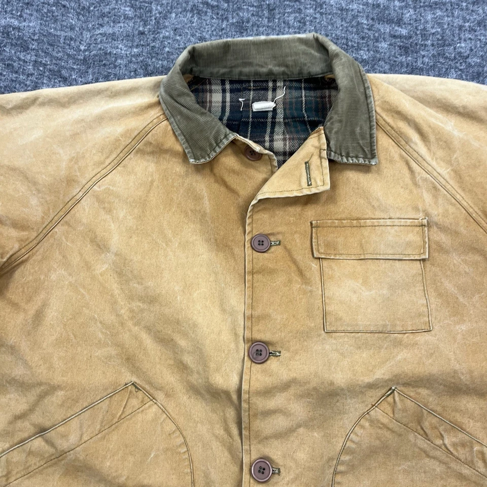 Винтажный Ruddy утка куртка мужская очень большой коричневый холст поле охоты пальто - Изображение 3 из 4