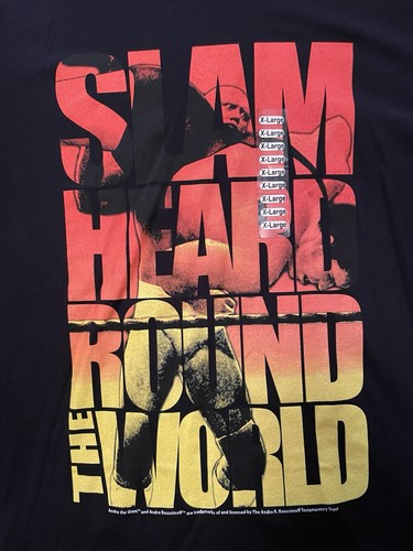 Hulk Hogan Slam Heard Round The World Shirt XL Shirt New - Hulkamania Andre Rare - Picture 2 of 7