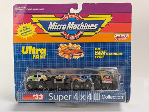 1988 Galoob Micro Machines #33 Super 4 X 4 IV Collection Carded Volkswagen Beetl - Picture 1 of 3