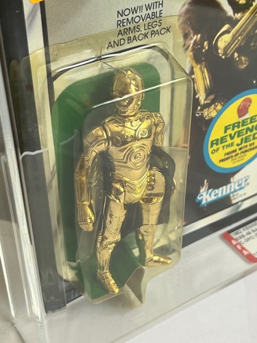 Star Wars Vintage Kenner 1982 C-3PO (REMOVABLE LIMBS) 48 Back MOC GRADED AFA! - Picture 12 of 13