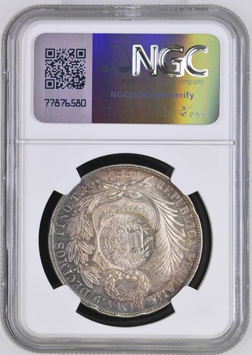 NobleSpirit 1894 Guatemala Peso 1/2 R C/S on Peru Sol 1887TT C/S AU STD NGC AU58 - Picture 2 of 7