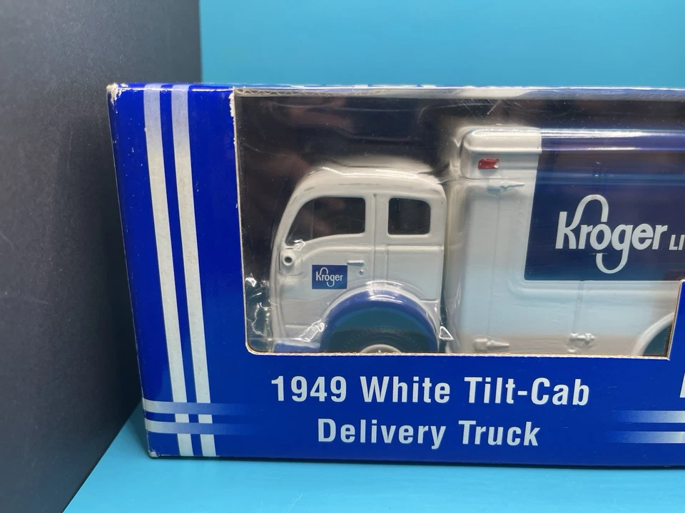 Camión de reparto "Kroger" con cabina inclinable blanco escala 1949 ERTL COLECCIONABLES RARO Foto 2 de 4