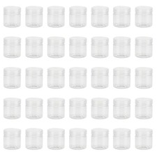70 PCS 2oz Clear Plastic Bead Containers, Round Bead Containers with Lids, Mi...