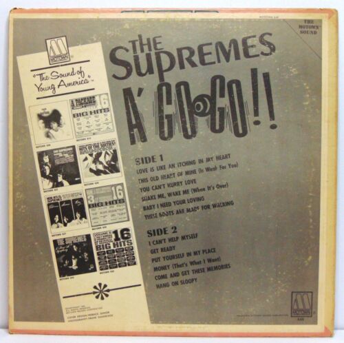 Diana Ross & The Supremes – A' Go Go -1966 Motown Mono R&B Soul Vinyl LP VG+/VG+ - Picture 2 of 9