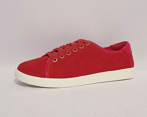 ZAPATOS ORTOPÉDICOS DE GAMUZA ROJA VIONIC BRINLEY ANCHO REINO UNIDO 4, 4.5, 5, 5.5 - Imagen 4 de 7