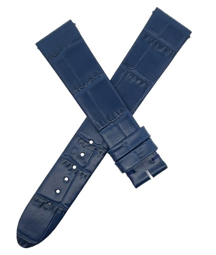 Montblanc Women's 17mm x 15mm Navy Blue Alligator Leather Watch Band Strap FBE