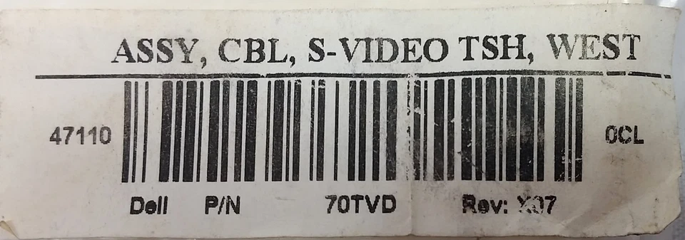 Dell 044CTV 70TVD S-video/TV to S-Video and RCA Video SPDIF Audio Adapter Cable - Image 4 of 4