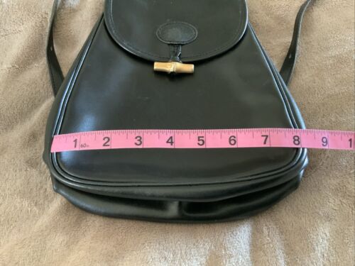 Vintage Longchamp Paris Rucksack selten schwarz Lederrucksack Frankreich Tasche - Bild 19 von 23