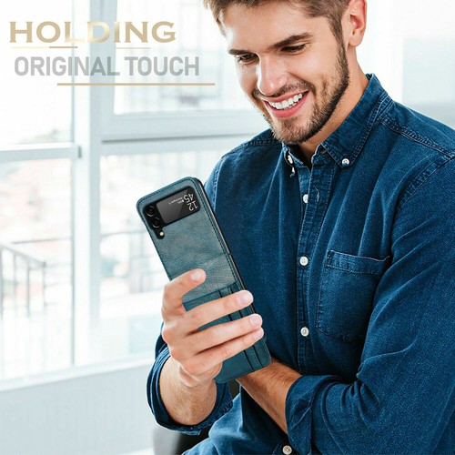 For Samsung Galaxy Z Flip 3 5G Shockproof Hybrid Folding Leather Card Case Cover - Picture 58 of 71