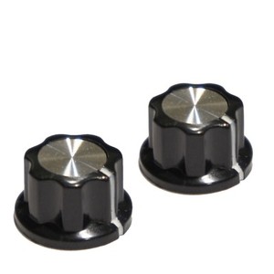 2-Fluted-Top-Hat-Knob-for-Custom-DIY-Effects-Boss-Pedals-fit-1-4-034-Knob-Shaft