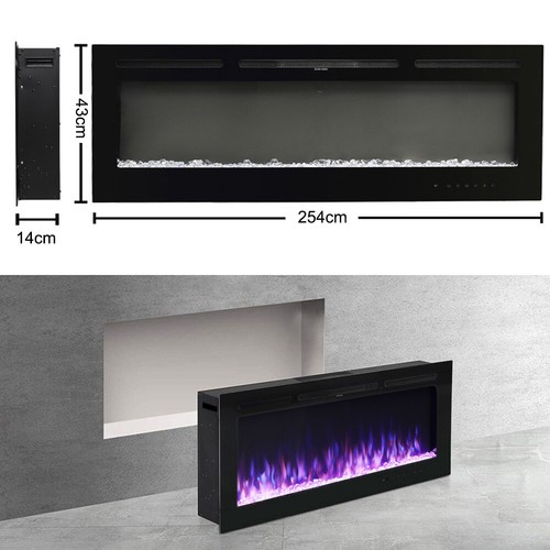 40/50/60/70/72/80/100 in LED Fireplace Electric Fire Insert/ Wall Mount / Stand - Picture 112 of 167
