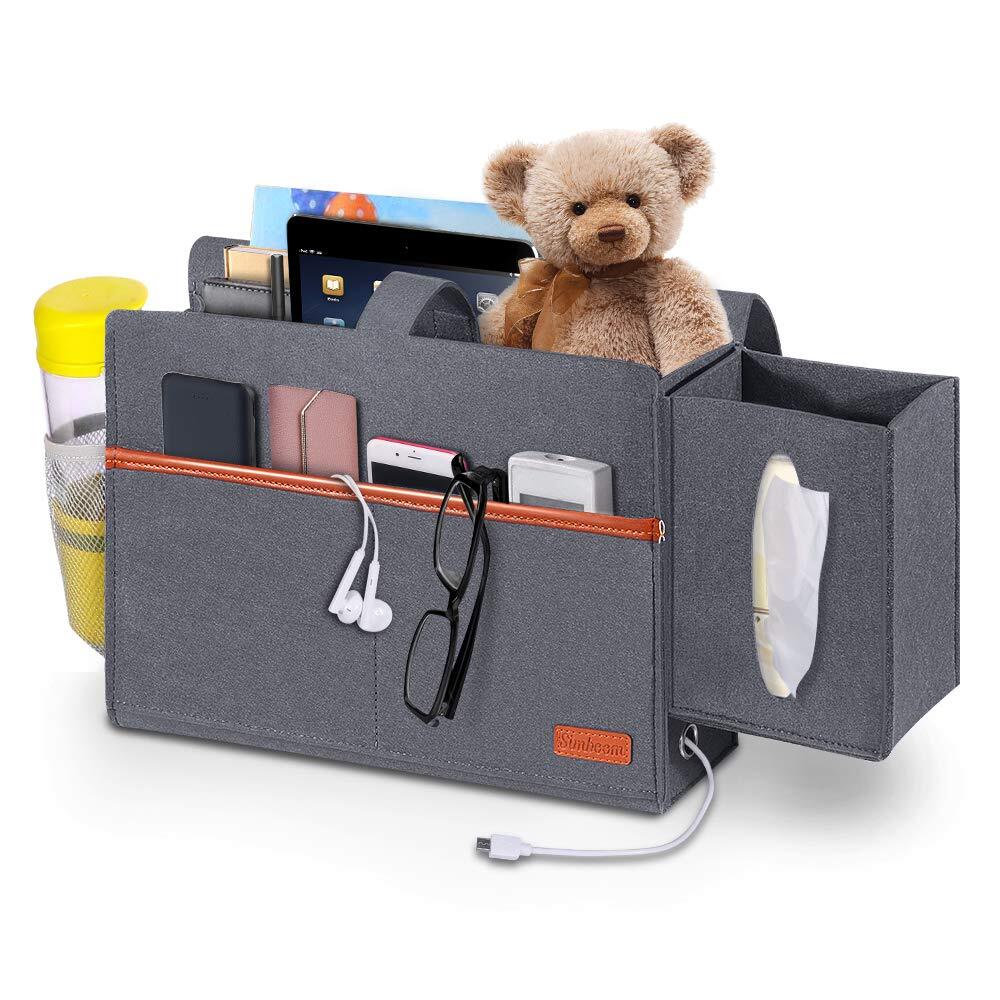 Bedside Organizer Caddy Felt Storage Bag with Tissue Box and Water Bottle Po. eBay