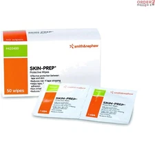 Skin-Prep Barrier Wipes - Easy Adhesive Removal for Sensitive Areas (50 Wipes)