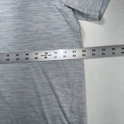 OAKLEY GOLF POLO Size L Blue WHITE STRIPE POLY HYDROLIX PERFORMANCE Shirt - Picture 8 of 9