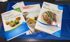 Weight Watchers Organizer 9x11 Zip Around Binder Case, Blue, And Books Shown