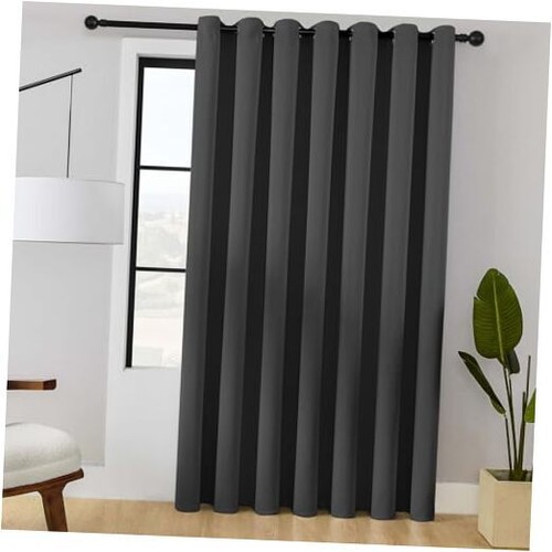 Room Divider Curtain 84 Inches Long, Wide Blackout 100W x 84L Dark Grey