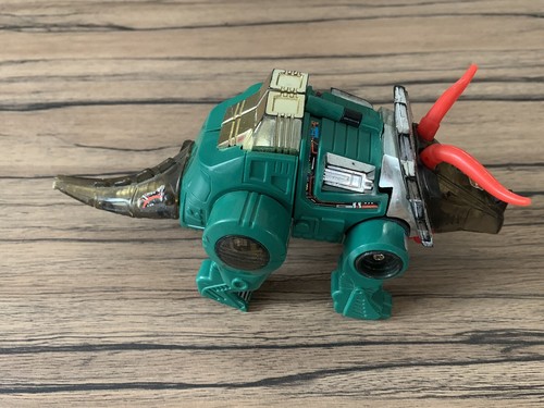 Dinobot tricératops vert dinosaure 1984 Takara G1 SLAG transformateur - Imagen 11 de 13
