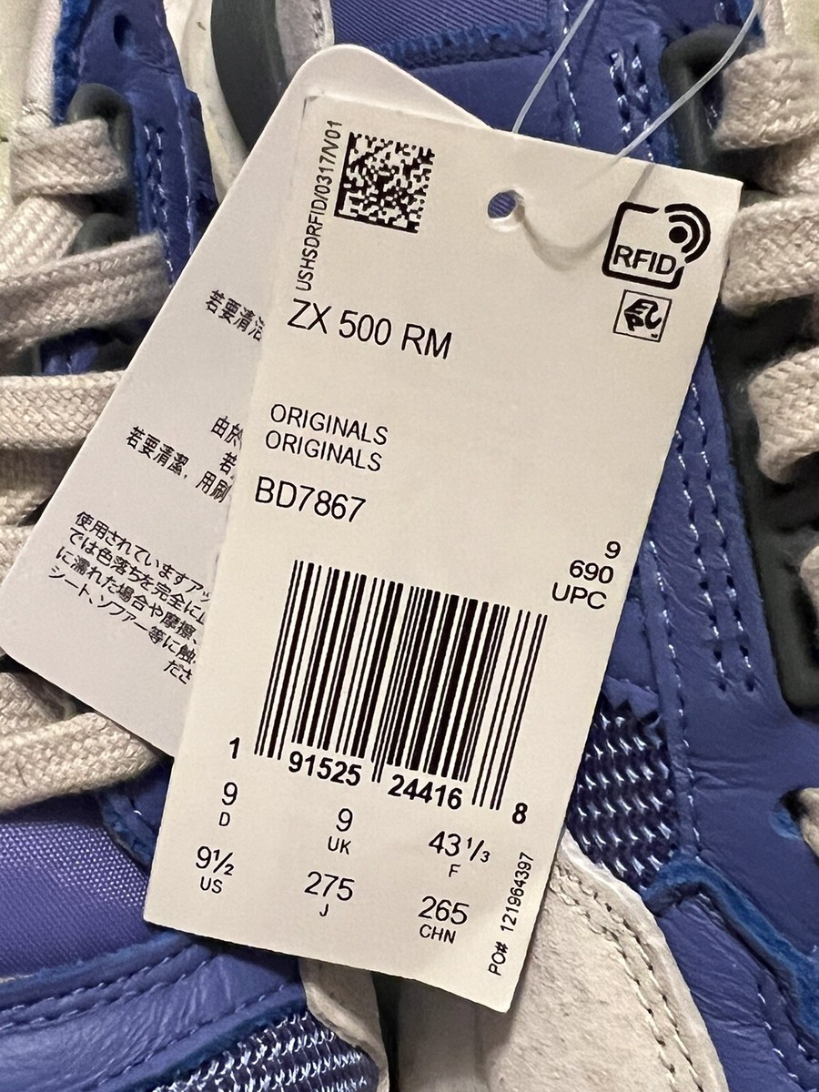 Adidas Originals ZX 500 RM Boost BD7867 Lilac/White Mens Size 9.5