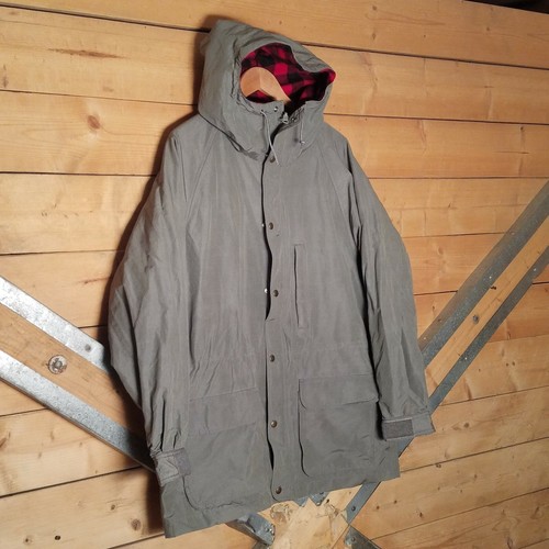 Vintage Haute Route Herren L grau grün Druckknopf Reißverschluss Jacke Mantel kariertes Futter - Swanky Barn - Bild 12 von 12
